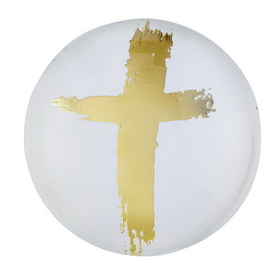 Christian Brands F2191 Magnanimous Round Magnet-C - Gold Cross
