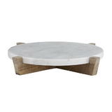 Christian Brands F2834 Marble Tray + Mango Wood Stand - Natural