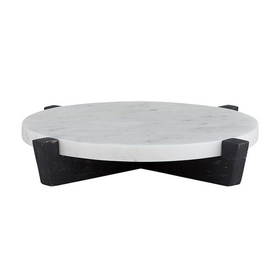 Christian Brands Christian Brands Marble Tray + Mango Wood Stand