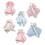 Stephan Baby F2988 Pack Smart - Plush Cuddle Buds - 12Pc Assorted