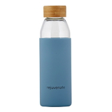 Christian Brands F3741 Glass Water Bottle w/ Bamboo Lid - Rejuvenate