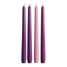 Christian Brands F4298 Advent Taper Candle - Set of 4 - 10&amp;quot;