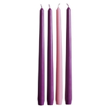 Christian Brands F4299 Advent Taper Candle - Set of 4 - 12&quot;