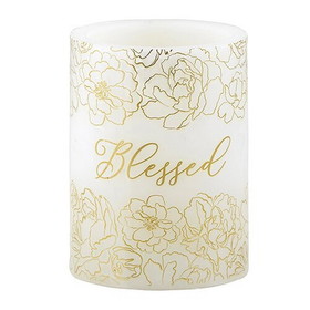 Christian Brands F4559 Shimmer - LED Candle-C - Small - Blessed