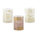 Christian Brands F4688 Pack Smart - LED Candle - Shimmer - Small - Christian - 6pcs
