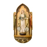 Sacred Traditions F4970 Our Lady of Grace Holy Water Font