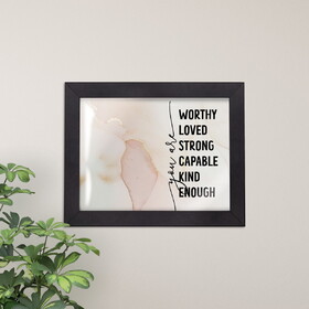 Faithworks FAW0022 You Are Worthy Loved Strong Capable Kind Acrylic Sign
