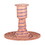 47th & Main Peach Striped Candleholder
