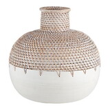 47th & Main White Bamboo Vase