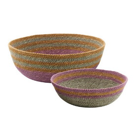 47th & Main FMR155 Bright Striped Seagrass Bowls - Set of 2