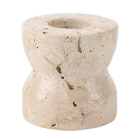47th & Main FMR172 Travertine Marble Taper Candleholder