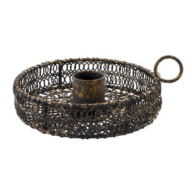 47th & Main FMR232 Woven Iron Taper Candleholder