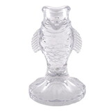 47th & Main FMR238 Clear Glass Fish Taper Candleholder