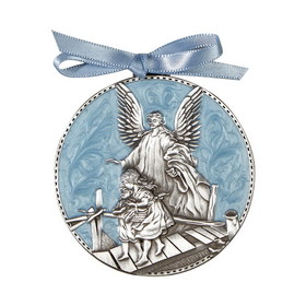 Sacred Traditions G1027 Blue Guardian Angel Crib Medal