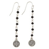 Creed G1188 Creed® Drops of Blessings Earrings - Black/Silver