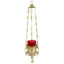 Sudbury G1719 Hanging Sanctuary Lamp with Ruby Glass
