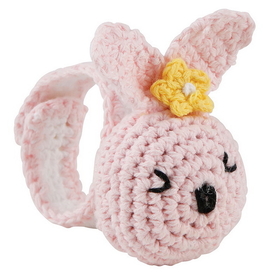 Stephan Baby G2130 Crochet Wristlet - Pink Bunny