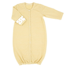 Stephan Baby G2172 Gown - Gold Star Stripe