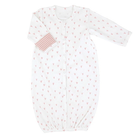 Stephan Baby G2173 Gown - Pink Heart Stripe