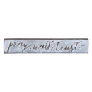Christian Brands G2406 Tabletop Décor - Metal Plaque - Pray Wait Trust