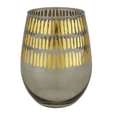Christian Brands G2719 Gold + Grey Stemless Wine Glass