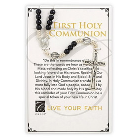 Creed G2964 Creed&reg; First Communion Rosary - Black