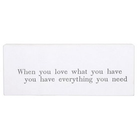 Christian Brands G3062 Face to Face Small Case Word Board- When You Love What You Have, You Have Everything That You Need