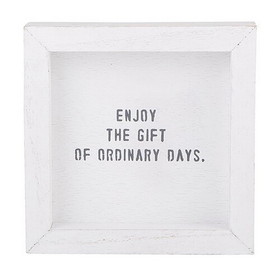 Christian Brands G3067 Face to Face Petite Word Board- Enjoy The Gift Of An Ordinary Day
