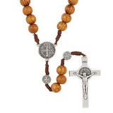 Creed G4606 Saint Benedict Paracord Rosary - Brown