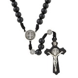 Creed G4607 Saint Benedict Paracord Rosary - Black