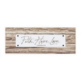 Christian Brands G4980 Rustic Farmhouse - Tabletop Plaque - Inspirational - Faith Hope Love