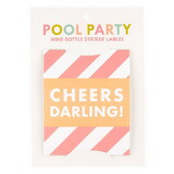 Sippin' Pretty G5160 Wine Bottle Sticker Labels - Pool Party