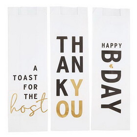 Christian Brands G5259 Paper Wine Bags - Party Assorted 6pk