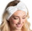 Bella il Fiore HB-BW Plush Bow Spa Headband - White