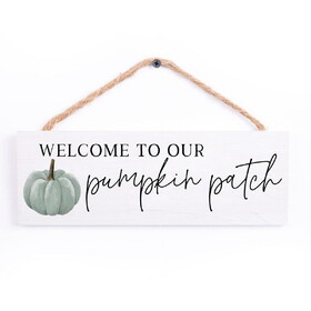 Faithworks HPS0114 String Sign - Welcome To Our Pumpkin Patch