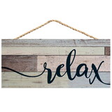 P.Graham Dunn HSA0165 Hanging Sign - Relax Weathered Look