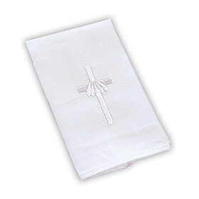 Cambridge J0127WHT Crs Shell Baptsml Napkin 4/PK