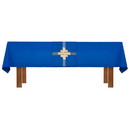 RJ Toomey J0134BLU Altar Frontal and Trinity Cross Overlay Cloth - Blue - Set of 2