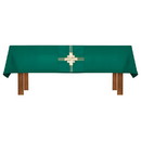 RJ Toomey J0134GRN Altar Frontal and Trinity Cross Overlay Cloth - Green - Set of 2