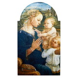 Gerffert J0589 Lippi Virgin In Adoration Arched Plaque