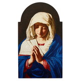 Gerffert J0591 Sassoferrato Virgin In Prayer Arched Plaque