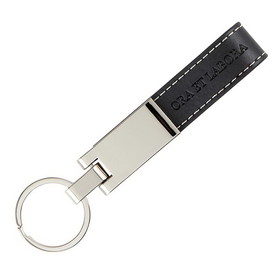 Christian Brands J0725 Saint Benedict Black Leather Keychain