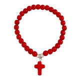 Gifts of Faith J0874 Cross Bracelet - Red