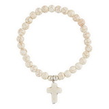 Gifts of Faith J0875 Cross Bracelet - White