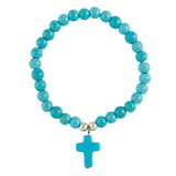 Gifts of Faith J0876 Cross Bracelet - Blue