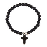 Gifts of Faith J0877 Cross Bracelet - Black