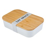 Faithworks J0926 Bamboo Lunch box - Say Grace