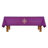 RJ Toomey J0943PRP Altar Frontal and Holy Trinity Cross Overlay Cloth - Set of 2
