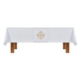 RJ Toomey J0943WHT Altar Frontal and Holy Trinity Cross Overlay Cloth - Set of 2