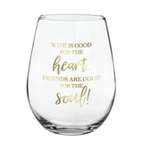 Drinkware J1377 Stemless Wine Glass - Friends